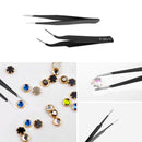 6pcs Stainless Steel Safe Anti-Static Tweezers Set Manicure Tool with Bag  SN9F