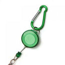 Green Retractable Badge Reel Pocket Pen with Metal Belt Clip & Carabiner New