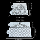4X/Set DIY Lace Flowers Cake Stencil Fondant Side Mold Baking Decorating Tool ME