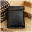 Gubintu Men's New Fashion High Quality Mini Zipper Purse Male Pu Leather Ca