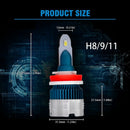 2Pcs Mi2 Series 6000K H8/ H9/ H11 Auto M2 Car Headlight Bulbs Csp Car Bulbs