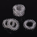 6Pcs Elastic Girl Clear Rubber Telephone Wire Hair Ties Hairband Rope Ties