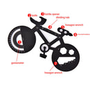 Multi-purpose Repair Wrench Bike Shape Tool Card Camping Tool Bottle Opene@