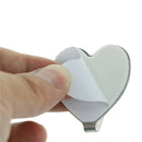 5pcs Self Adhesive Heart Shape Hooks Stainless Steel Coat Towel Rack Holder HK
