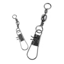100pcs Stainless Steel Swivels Interlock Snap Fishing Lures Tackle Connector