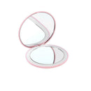 LED Lighting Mini Makeup Mirror Portable 10X Magnify Round Cosmetic Mirror