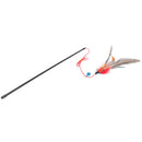 Cat Teaser Wand Toys Colorful Feather Rod Pet Interactive Stick with Bell A