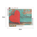 5D DIY Full Drill Diamond Painting Heart Cross Stitch Embroidery (C1015) A