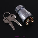 4 Position Ignition Starter Key Switch 2 Keys Universal Car Truck Boat Key