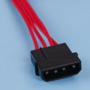 1Pc 4pin ide to 5 15pin sata splitter hard drive power cable cord 18AWG red  Hn