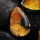 Ghost Phantom Stone Quartz Healing Gems Pendant Crystal Specimens Mi Yellow F8E5