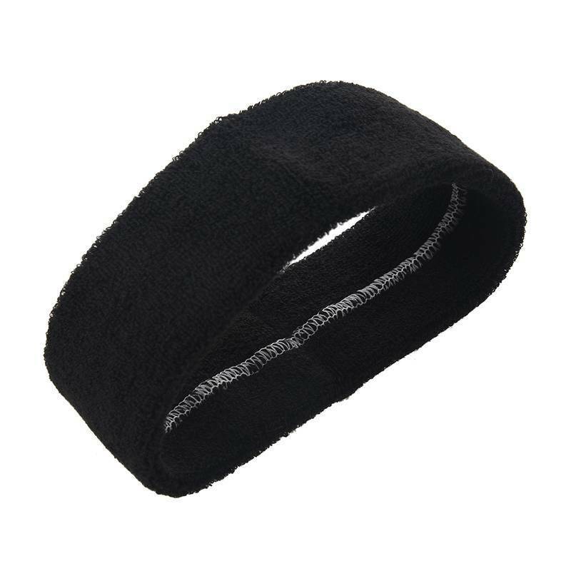 1PC Unisex Elastic Sweatband Headband Tennis Basketball Yoga Sport Color:Bl