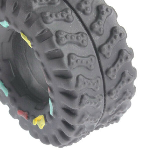 Rubber Dog's Toys Tyre Treads Tough Dog Toys Pet Chew Squeaky Toys for Dog  L6T8