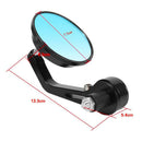 2x Fashion Motorcycle Rear View Mirrors Motorbike Handlebar End Universal