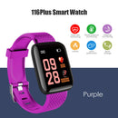 116 Plus 1.3 inch Touch Smart Bracelet Heart Rate Fitness Tracker (Purple)