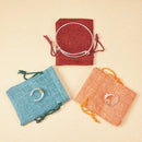 10Pcs Small Burlap Jute Hessian Wedding Favor Gift Candy Bags Drawstring Pouches