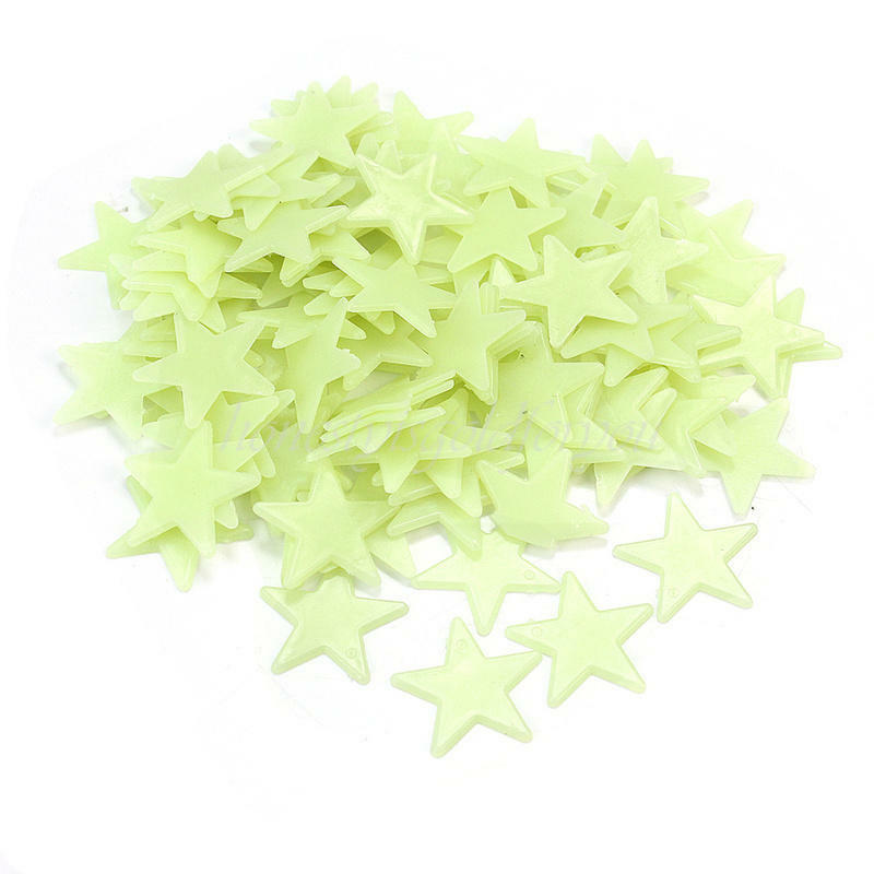 Wholesale 100pcs Glow in the Dark Stars  Baby Kids Room Bedroom 28x28mm