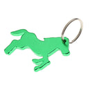 Aluminum Horse Pattern Bottle Opener Key Ring Keychain Bag Pendent Green