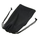 Black Soft Microfiber Drawstring Cleaning and Storage Pouch Bag for Sunglasses