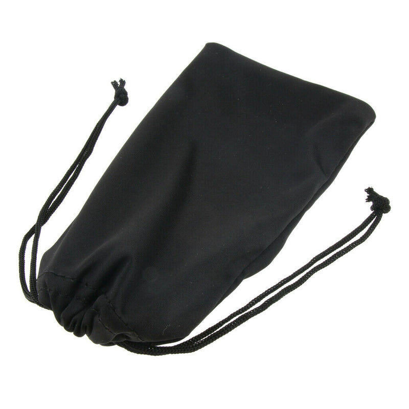 Black Soft Microfiber Drawstring Cleaning and Storage Pouch Bag for Sunglasses