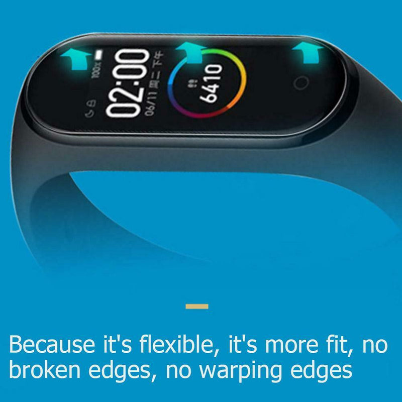 Hat-Prince 2pcs TPU Full Cover Screen Protective Soft Films for Mi Band 4