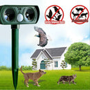 Ultrasonic Solar Powered Cat Dog Fox Repeller Animal Chaser Deterrent Repellent