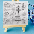 Letters Bear Toys Silicone Stamp Rubber Seal Transparent Scrapbook Album E2P7