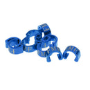 10Pcs Universal Mountain Bike Cabe C-Clip Buckles Housing Hose Guides Blue