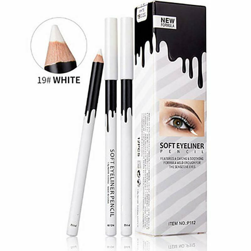 1PC White Eyeliner Pencil Eye Liner Waterproof Long Lasting Eye Brighten P BKR