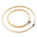 2Pcs Hand Embroidery Hoop Bamboo Circle Cross Stitch Ring DIY Craft Tools