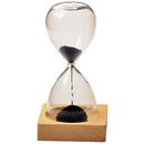Black wood + glass + iron powder sand iron flowering magnetic hourglass wit