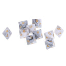 10pcs 8 Sided Dice D8 Polyhedral Dice for Dungeons and Dragons Table Games White