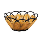 5X(7 inch Plastic Braided Basket Fruit Vegetable Cookies Container Holder  H4P8)