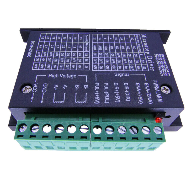 Nema42/57/86 Stepper Motor Driver Controller TB6600 4A 256micsteps 9~40VDC CNC