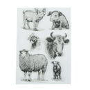 Animals Pig Cow Sheep Clear Stamps Scrapbooking Card Making Photo Album Decor JR