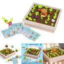 Wood Radish Farm Game Montessori Toys Puzzle Fun Chess Board Games Age 3+