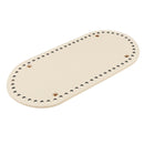 3x Crochet PU Bag Bottom Shaper Cushion Hand-woven Bag Pad Accessory Beige