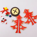 Wooden DIY Christmas Tree Desktop Ornament Hanging Pendant Home Decoration