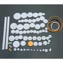 80Pcs Plastic DIY Robot Gear Set Single Double Layer R3P1 Crown Sleev Shaft F7K9