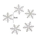 200pcs 3cm Christmas Tree White Plastic Snowflakes Party Home Desk Decor AU