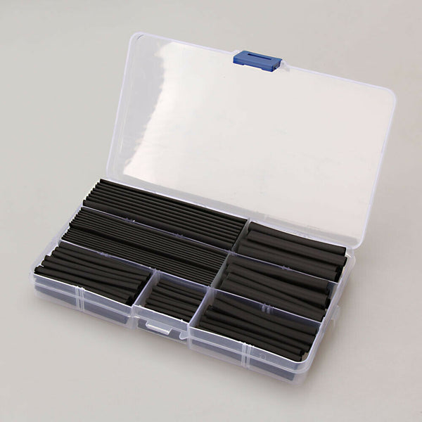 150pcs 2:1 Heat Shrink Tubing Wire Cable 8 Sizes 2-13mm Black