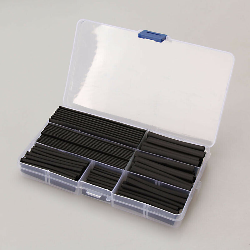 150pcs 2:1 Heat Shrink Tubing Wire Cable 8 Sizes 2-13mm Black