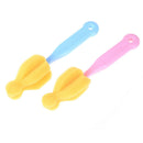 2Pcs Baby Teat Cleaning Feeding Bottle Brushes 360 Degree Rotating Sponge lj