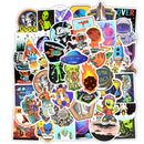 50Pcs alien et style cute stickers for suitcase laptop guitar cool doo lcTEUS