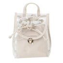 Women's 2 in 1 Clear Fashion Backpack Transparent Travel Beach Shoulder Han M6N2