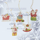 5pcs Wooden Santa Claus Snowman Pendents Christmas Tree Hanging Ornaments