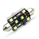 42mm 15W 2- + 4-LED 3528 SMD Super Bright Error Free Canbus Festoon Bulb