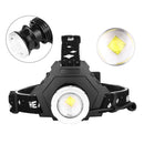 XHP50 LED Headlight 5 Modes 2000LM Telescopic Zoom Torch Lamp for Fishing