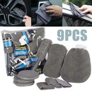 9pcs/set Softness Strength Microfiber Towel Car Care Cleaning Wash Clean FRC