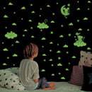 3pcs/set Luminous Star Animal Wall Stickers Waterproof Decals (HZY008-B) A